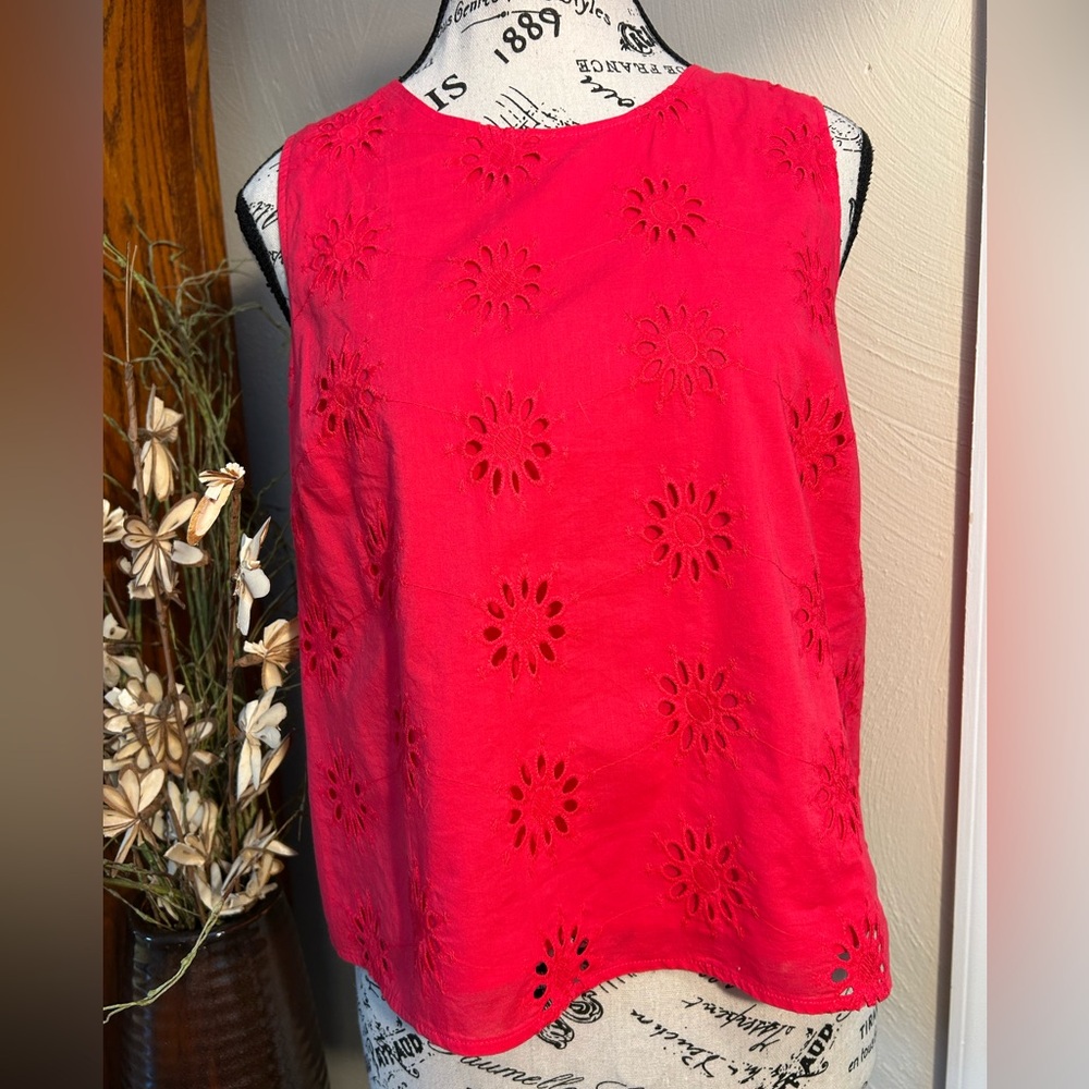 NWT🌷J. Crew Pink Cutout Sleeveless top